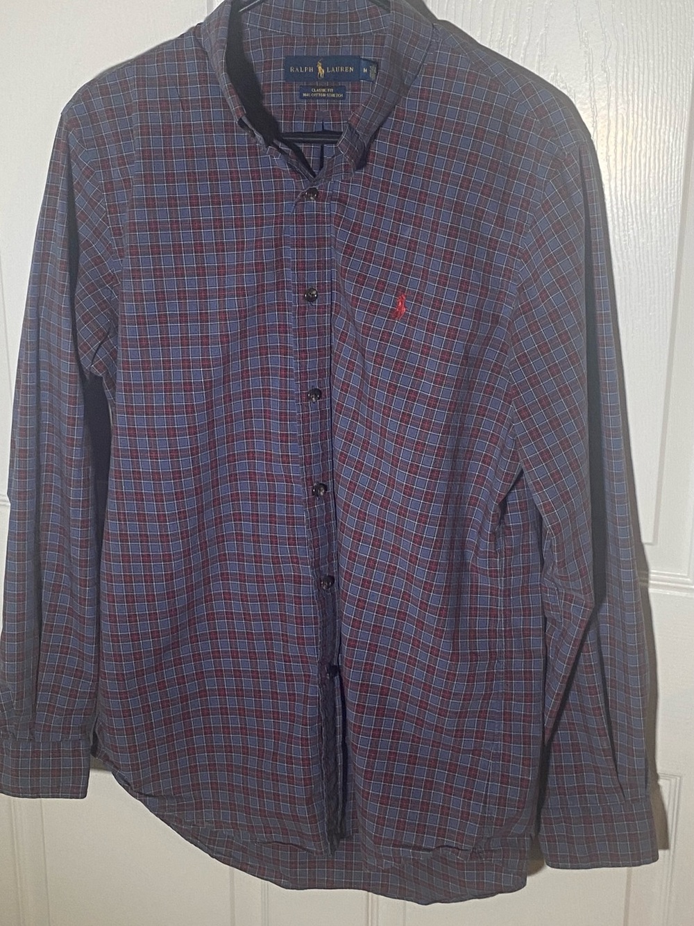 Ralph Lauren Plaid Button-Down Shirt in Blue and Red